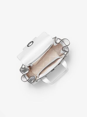 Carmen Small Saffiano Leather Belted Satchel