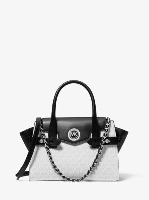 Carmen Small Logo and Leather Belted Satchel