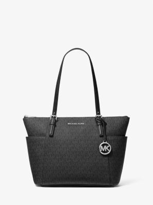 Coche Usual A veces a veces Bolso Tote Jet Set Grande Con Cremallera Superior Y Logotipo | Michael Kors