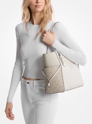 Michael kors light grey handbag best sale