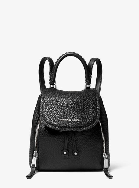 Viv Extra-Small Pebbled Leather Backpack - BLACK - 30S0SVBB0L