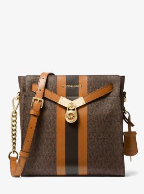 Buy Michael Kors Nouveau Hamilton Large Satchel, Brown Color Women