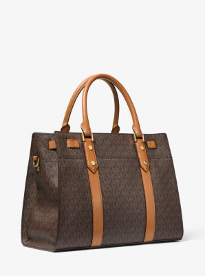 Henkeltasche Nouveau Hamilton Large aus Logostoff mit Streifen image number 2
