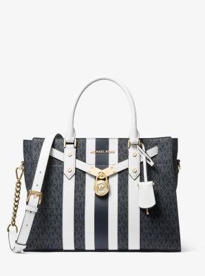 Nouveau Hamilton Large Logo Stripe Satchel image number 0