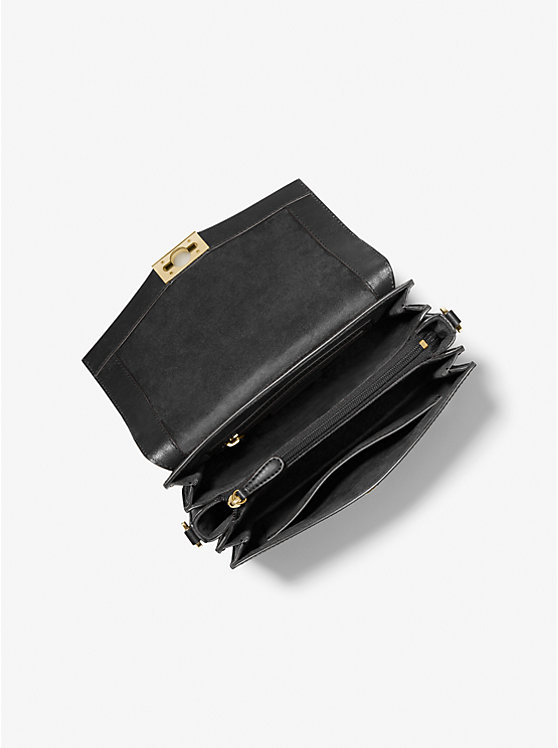 Hendrix Medium Studded Leather Messenger Bag