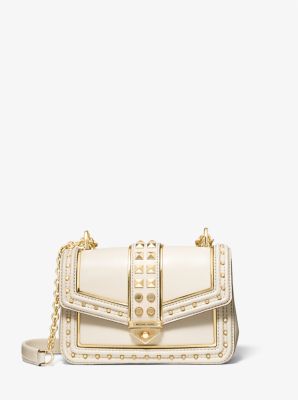 michael kors gold studded purse