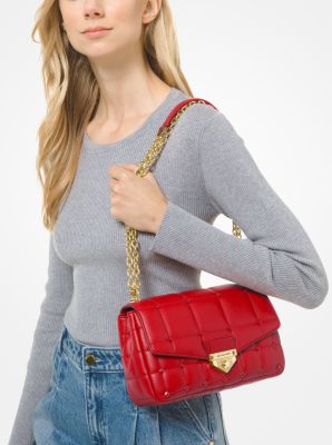 SoHo Large Studded Quilted Leather Shoulder Bag image number 3