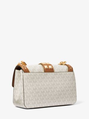 SoHo Large Studded Logo Shoulder Bag