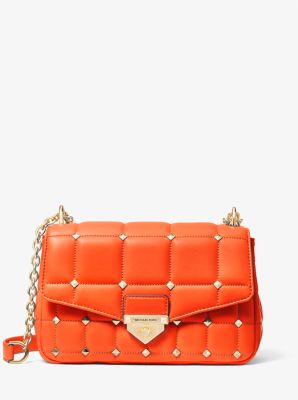 michael michael kors soho quilted leather bag charm