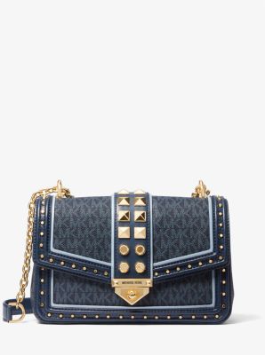 SoHo Large Studded Logo Shoulder Bag image number 0