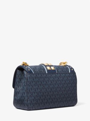 SoHo Large Studded Logo Shoulder Bag