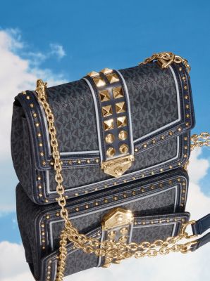 Grand sac &agrave; &eacute;paule SoHo clout&eacute; &agrave; logo