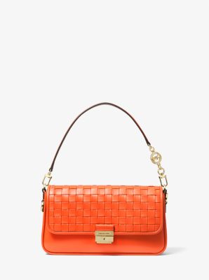 Bradshaw Small Woven Leather Shoulder Bag | Michael Kors