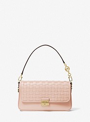 Bradshaw Small Woven Leather Shoulder Bag  - SOFT PINK - 30S1G2BL1T