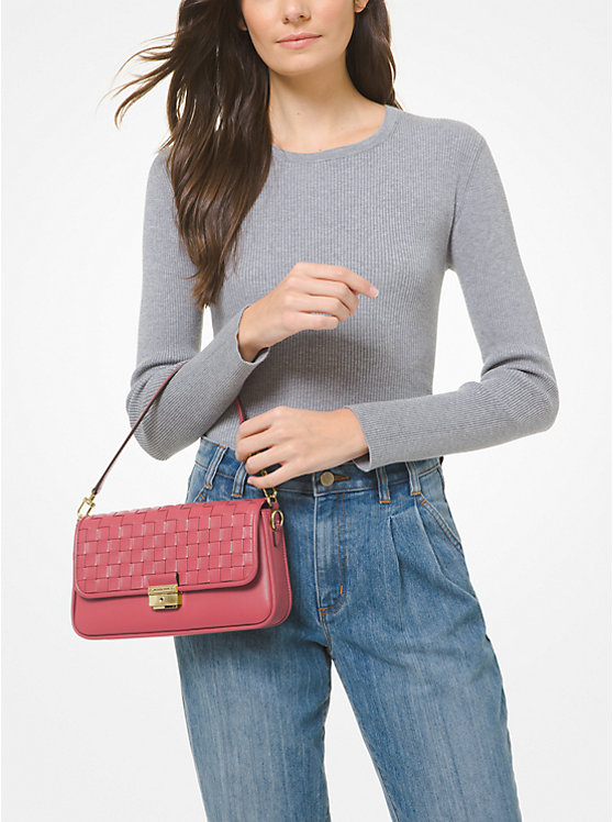 Bradshaw Small Woven Leather Shoulder Bag image number 3