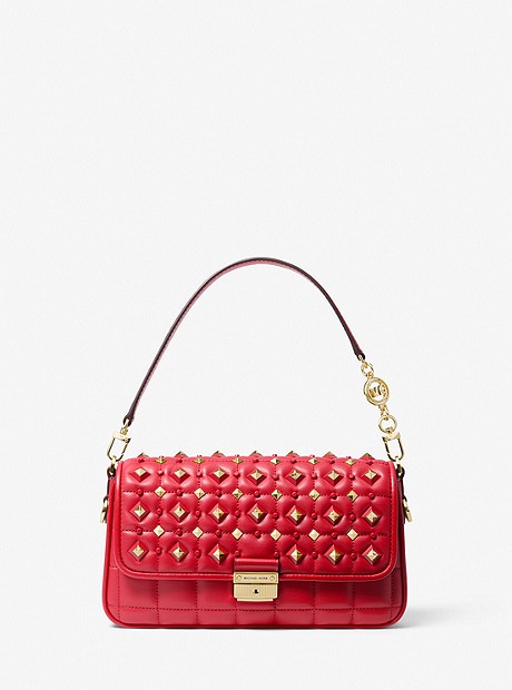 Bradshaw Small Studded Convertible Shoulder Bag - BRIGHT RED - 30S1G2BL1U
