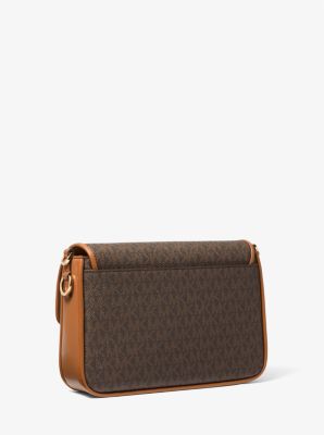 Brown michael kors signature messenger outlet bag