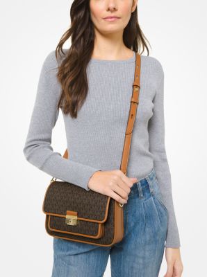 Bradshaw Medium Logo and Leather Messenger Bag | Michael Kors Canada