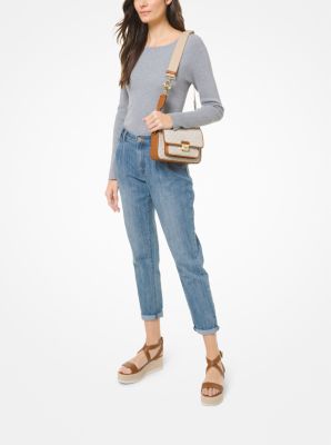 Bradshaw Medium Logo and Leather Messenger Bag image number 3