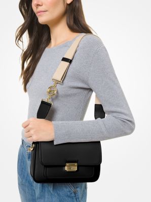 Michael Kors Women's Bradshaw Medium Logo Camera Bag - Brown - Shoulder Bags
