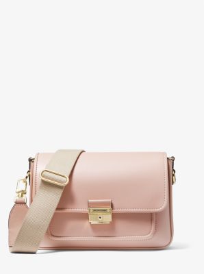 michael michael kors bradshaw medium leather pocket camera crossbody