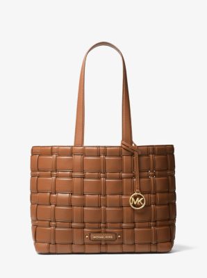 michael kors woven handbag