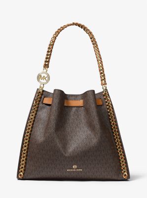 michael kors logo shoulder bag