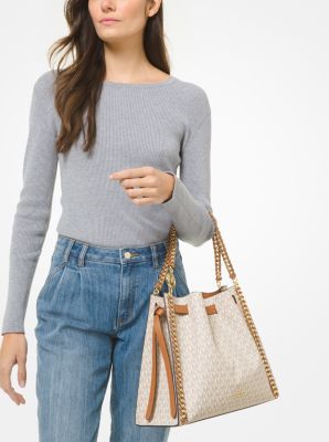 Michael Kors Mina Large Chain Shoulder Tote - Macy's