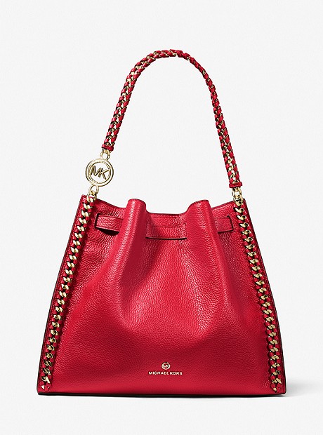 Mina Large Pebbled Leather Shoulder Bag - variant_options-colors-FINDBY-colorCode-name - 30S1G4ME3L