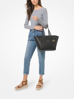  Michael Kors Voyager Small Pebbled Leather Tote Bag (Dk Berry)  : Clothing, Shoes & Jewelry