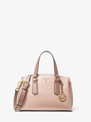 Emma Small Two-Tone Pebbled Leather Satchel | Michael Kors