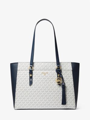 Sullivan Large Logo and Leather Tote Bag