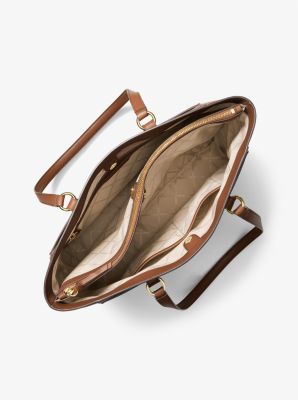 Buy Michael Kors Sullivan Large Saffiano Leather Top-Zip Tote Bag, Brown  Color Women