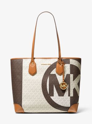 Eva Large Two-Tone Logo Tote Bag | Michael Kors