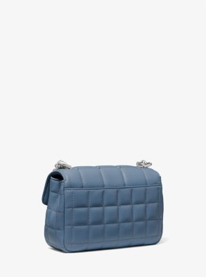 Michael Kors Pale Blue Soho Small Quilted Leather Shoulder Bag, Women's