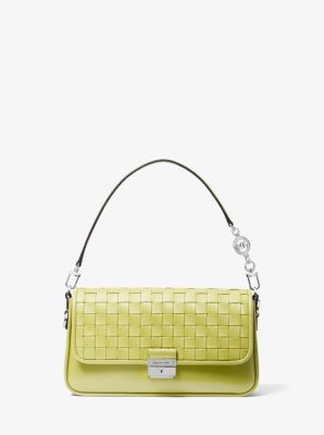 michael kors woven leather bag