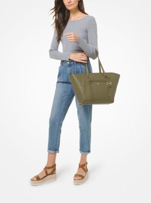 Carine Medium Pebbled Leather Tote Bag