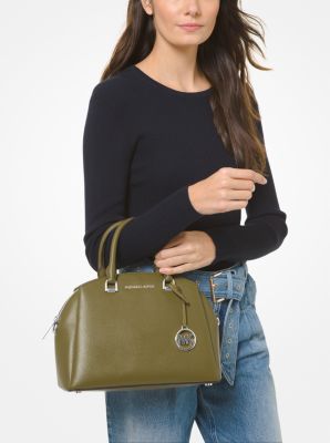 Michael kors maxine online small pebbled leather satchel