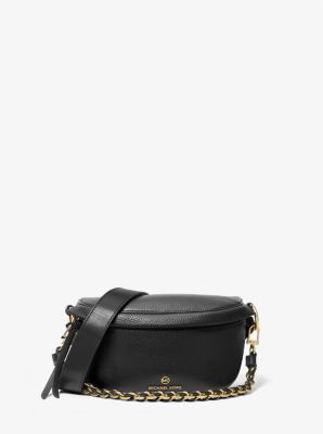Michael Kors Daniela Large Gusset Crossbody Leather Bag Luggage/Gold