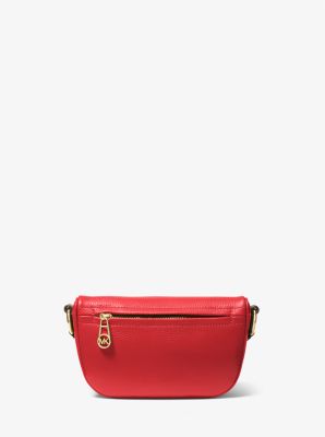 Michael Kors Outlet: Michael bag in grained leather - Cherry