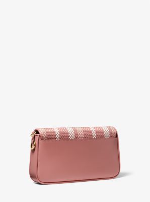 Bradshaw Small Woven Leather Convertible Shoulder Bag in ROSE MULTI | Michael Kors