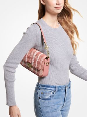 Bradshaw Small Woven Leather Convertible Shoulder Bag in ROSE MULTI | Michael Kors