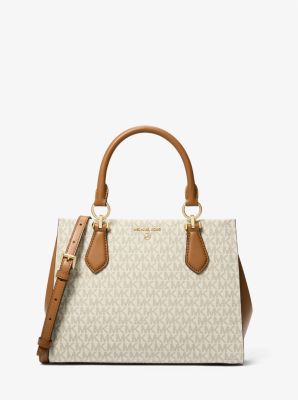 Marylin Tote in Vanilla and Acorn - Michael Kors