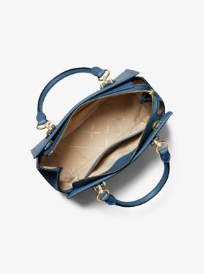 Marilyn Medium Saffiano Leather Satchel in DK CHAMBRAY | Michael Kors