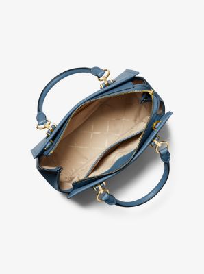 Marilyn Medium Saffiano Leather Satchel in DK CHAMBRAY | Michael Kors
