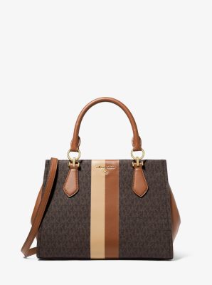 Buy Michael Kors Marilyn Medium Logo Satchel, Beige Color Women