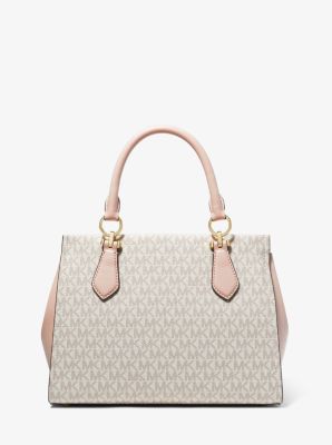 Michael Kors White Monogram Coated Canvas Medium Greenwich Bucket Bag  Michael Kors