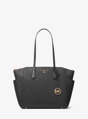 Charlotte Large Saffiano Leather Top-Zip Tote Bag