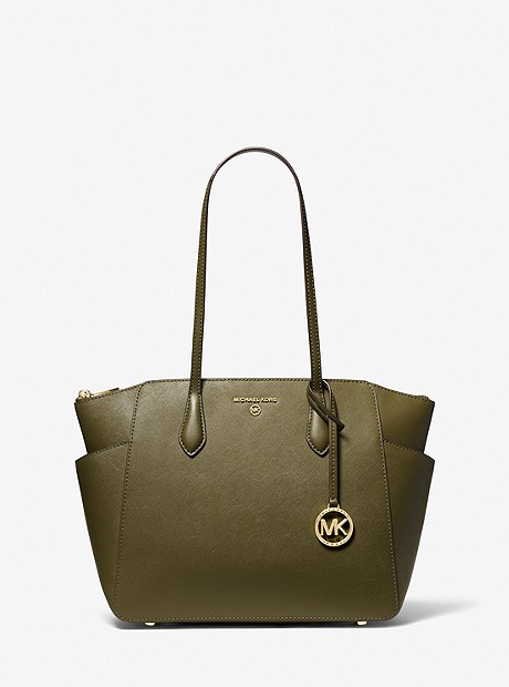 Marilyn Medium Saffiano Leather Tote Bag - OLIVE - 30S2G6AT2L