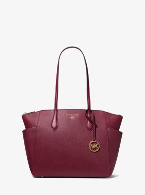 Michael Kors tote- online burgundy red